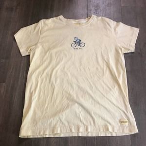 Women’s Life is Good Ride On Yellow T-Shirt